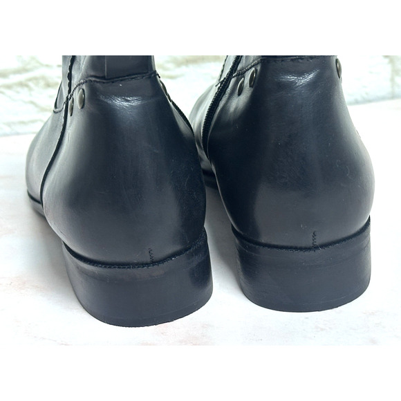 Talbots Women's Ankle Short Black Boots Size 6 1/2 Leather Uppers - Picture 5 of 16